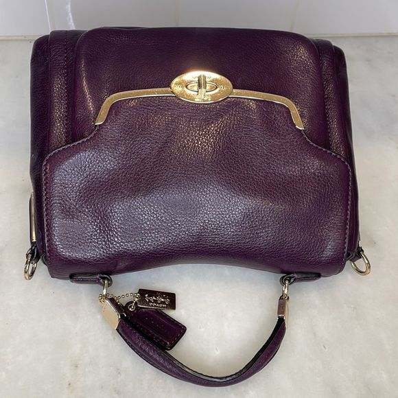 Coach Madison Sadie Flap Leather Crossbody Convertible Satchel Bag - Picture 11 of 16